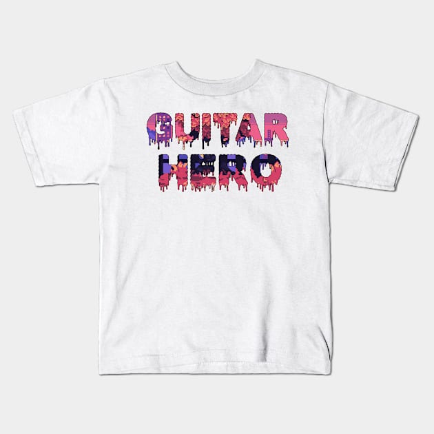 Guitar hero-typography fullcolor design Kids T-Shirt by Guitar Hero-Typography 